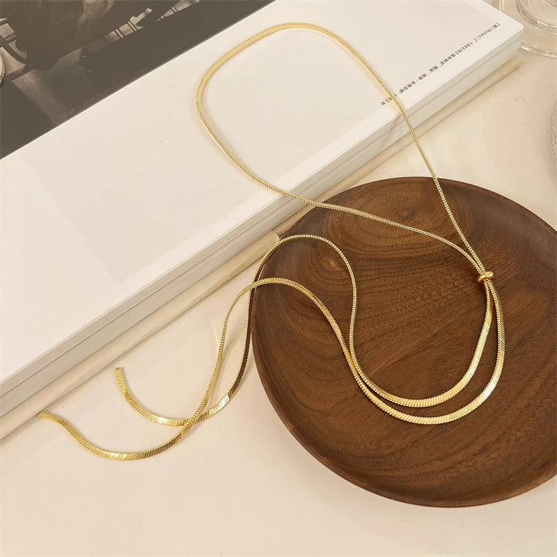 Gargantilla de cadena de serpiente de acero inoxidable ✨