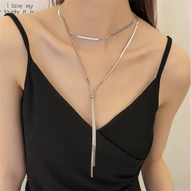 Gargantilla de cadena de serpiente de acero inoxidable ✨