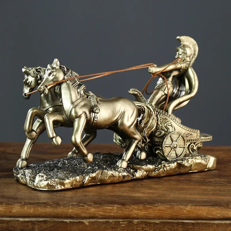1 unidad de escultura de caballero de caballería romana
