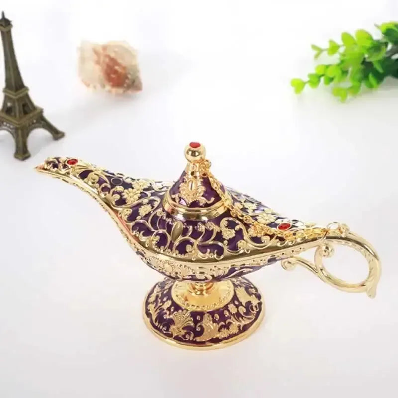 Aladdin Lamp Decorative Ornament Large European Retro Home Decoration Metal Decoration Crafts Holiday Gift - World Gifts