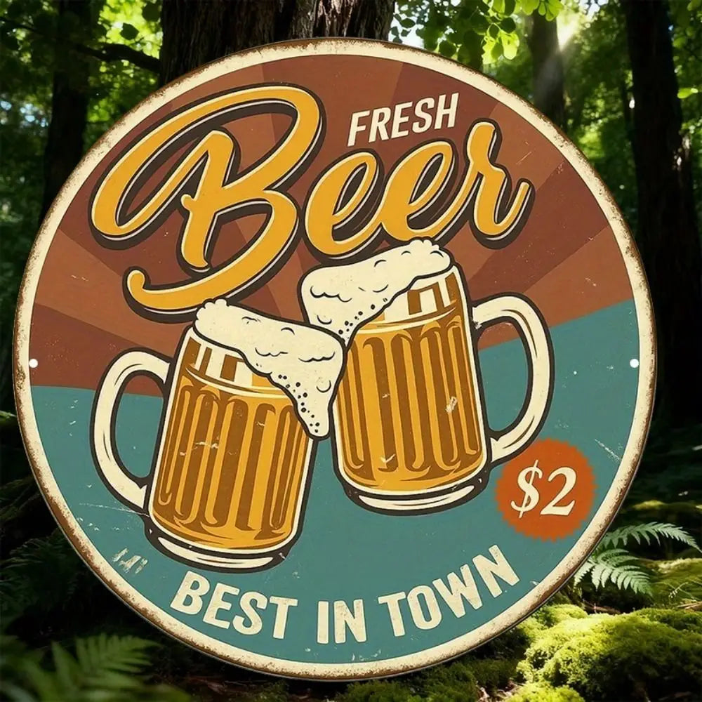 BBQ Party 2D Flat Tin Sign – 8"x8" 🍖