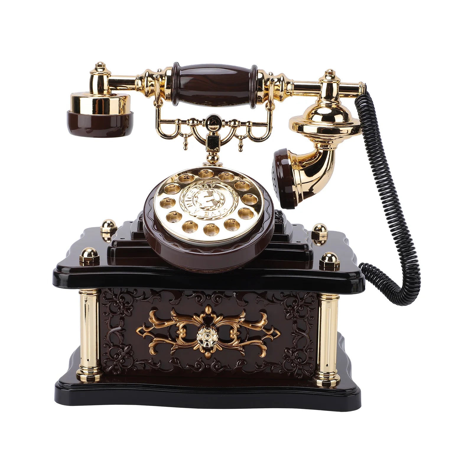 Vintage Wooden Music Box – Telephone Design 🎶
