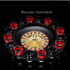 Bar Party Shot Glass Roulette – 16-Shot Turntable Drinking Game for Beer & Spirits