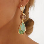 Natural Resin Waterdrop Earrings ✨