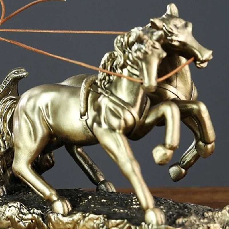 1 unidad de escultura de caballero de caballería romana