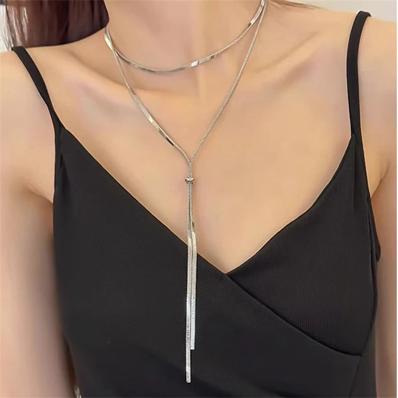 Gargantilla de cadena de serpiente de acero inoxidable ✨