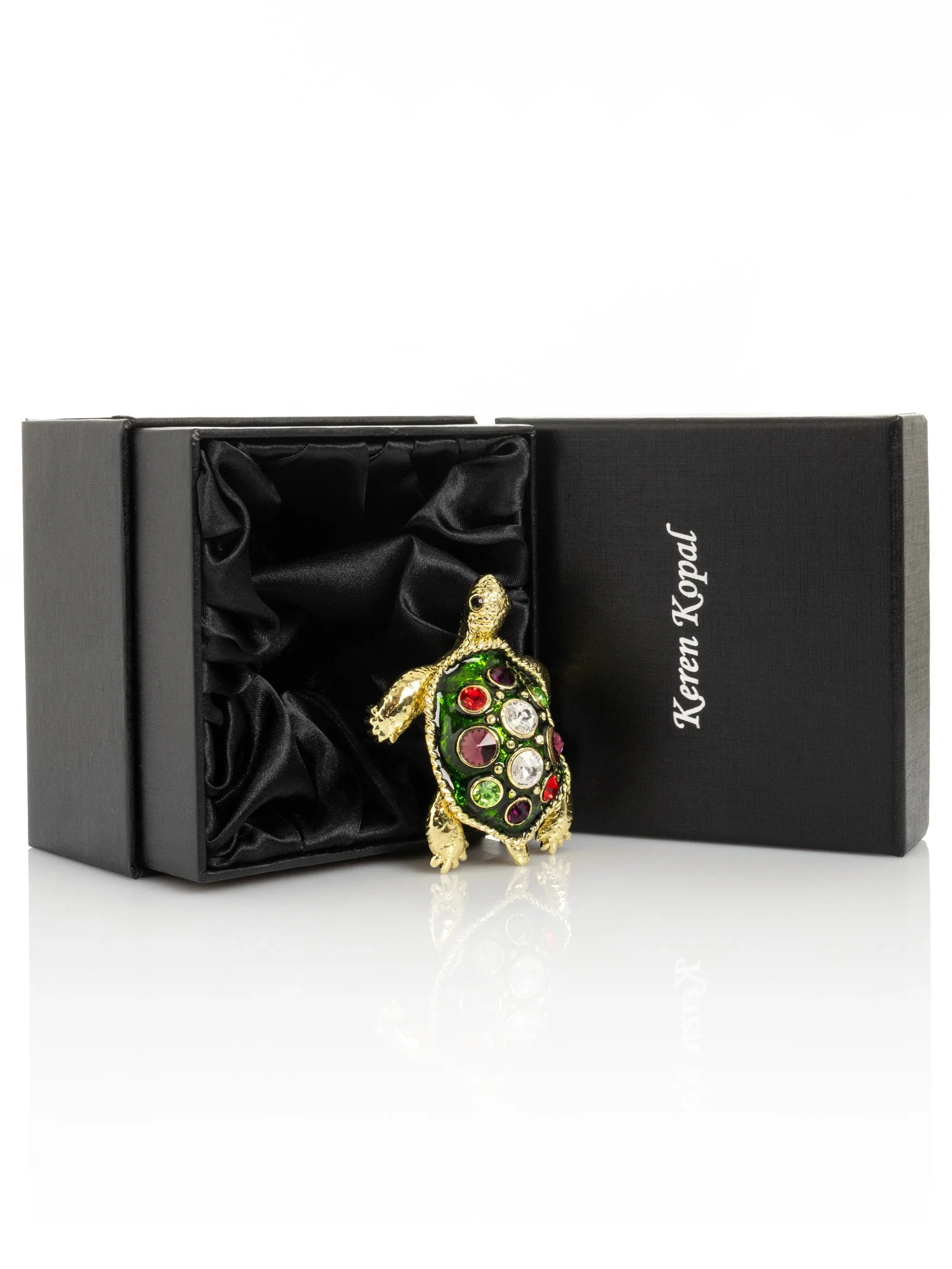 Green Shell Golden Turtle - World Gifts