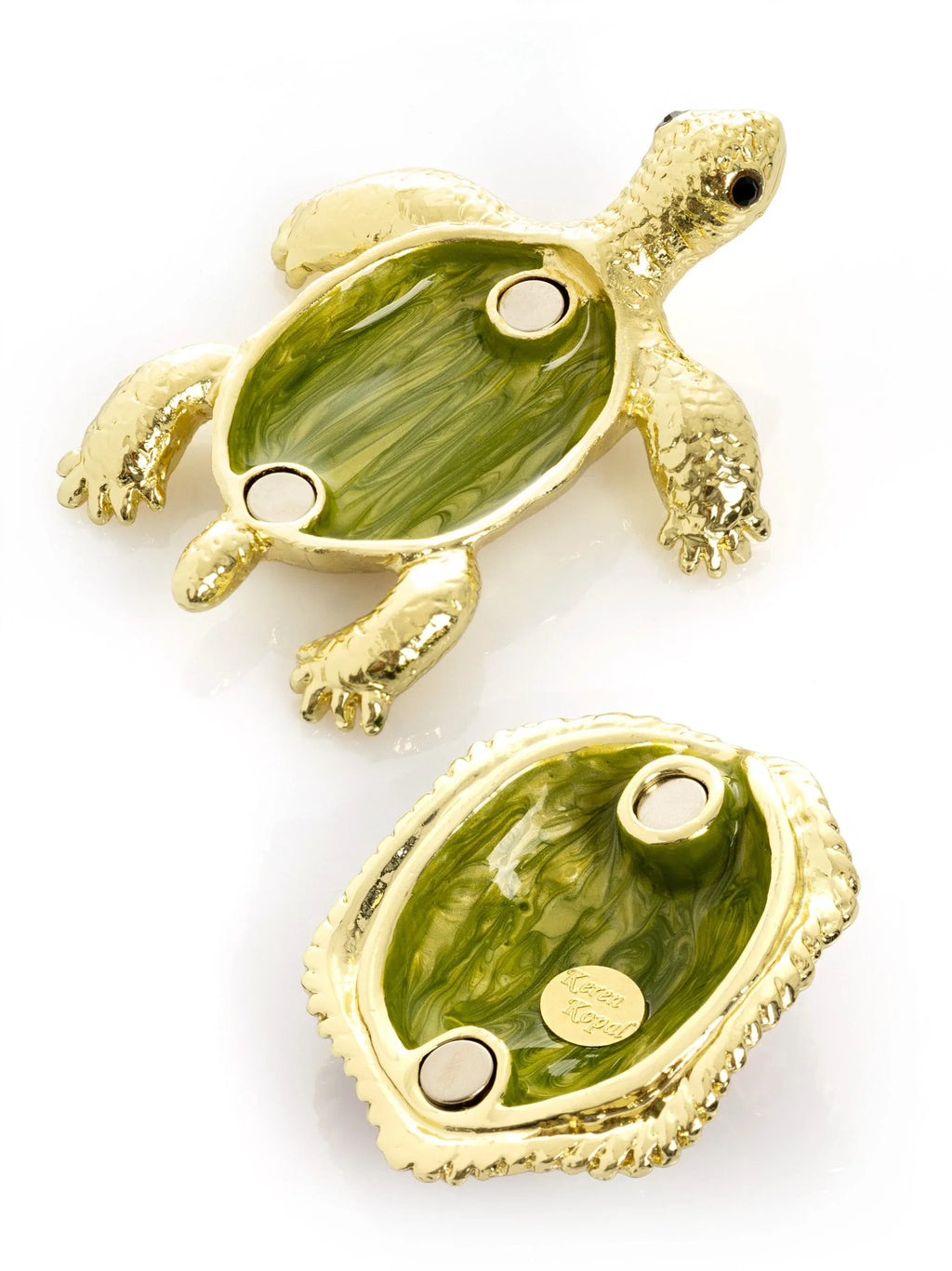Green Shell Golden Turtle - World Gifts