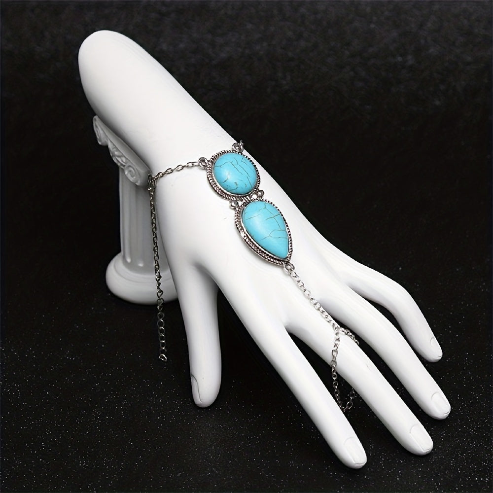 Personality Bohemian Turquoise Mittens Bracelet