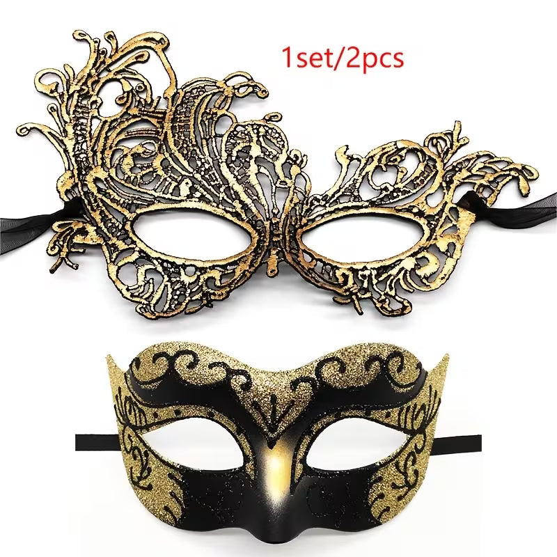 Couple Makeup Ball Mask Set