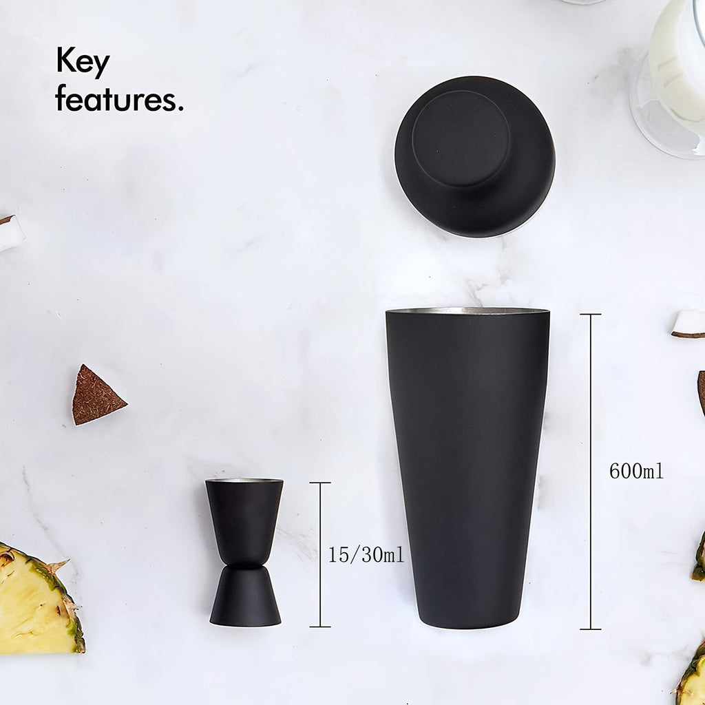 Juego de coctelera parisina negra – Bartender profesional