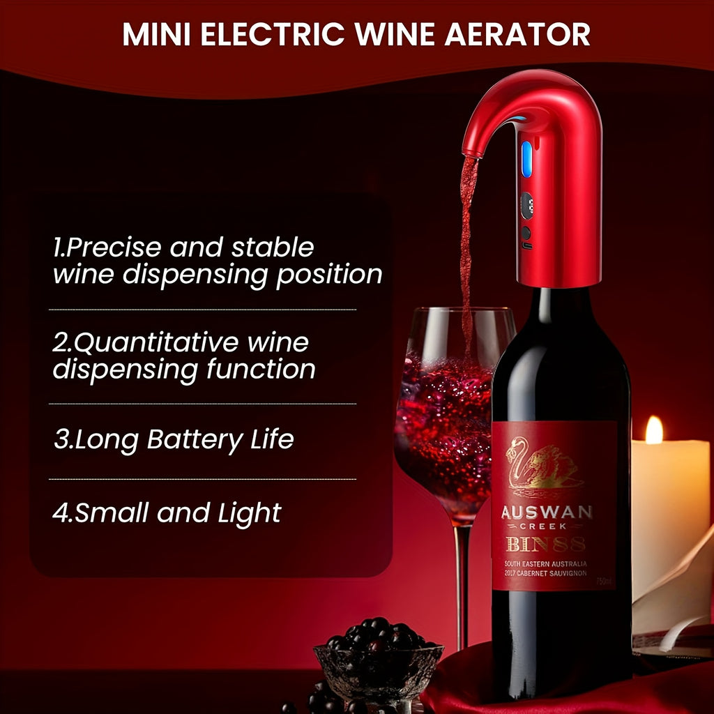 Set de aireador, decantador y dispensador de vino eléctrico mini