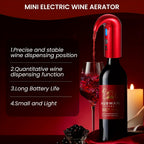 Set de aireador, decantador y dispensador de vino eléctrico mini