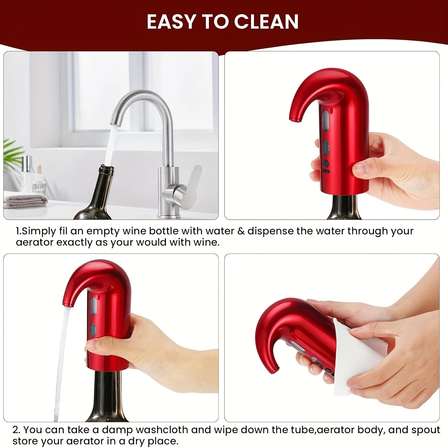 Conjunto Mini Aerador, Decantador e Dispensador Elétrico de Vinho