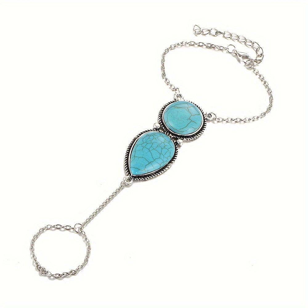Pulsera Personalidad Bohemia Turquesa Manoplas