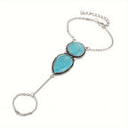 Pulsera Personalidad Bohemia Turquesa Manoplas
