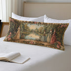 Large Vintage Garden Palace Landscape Cushion Cover