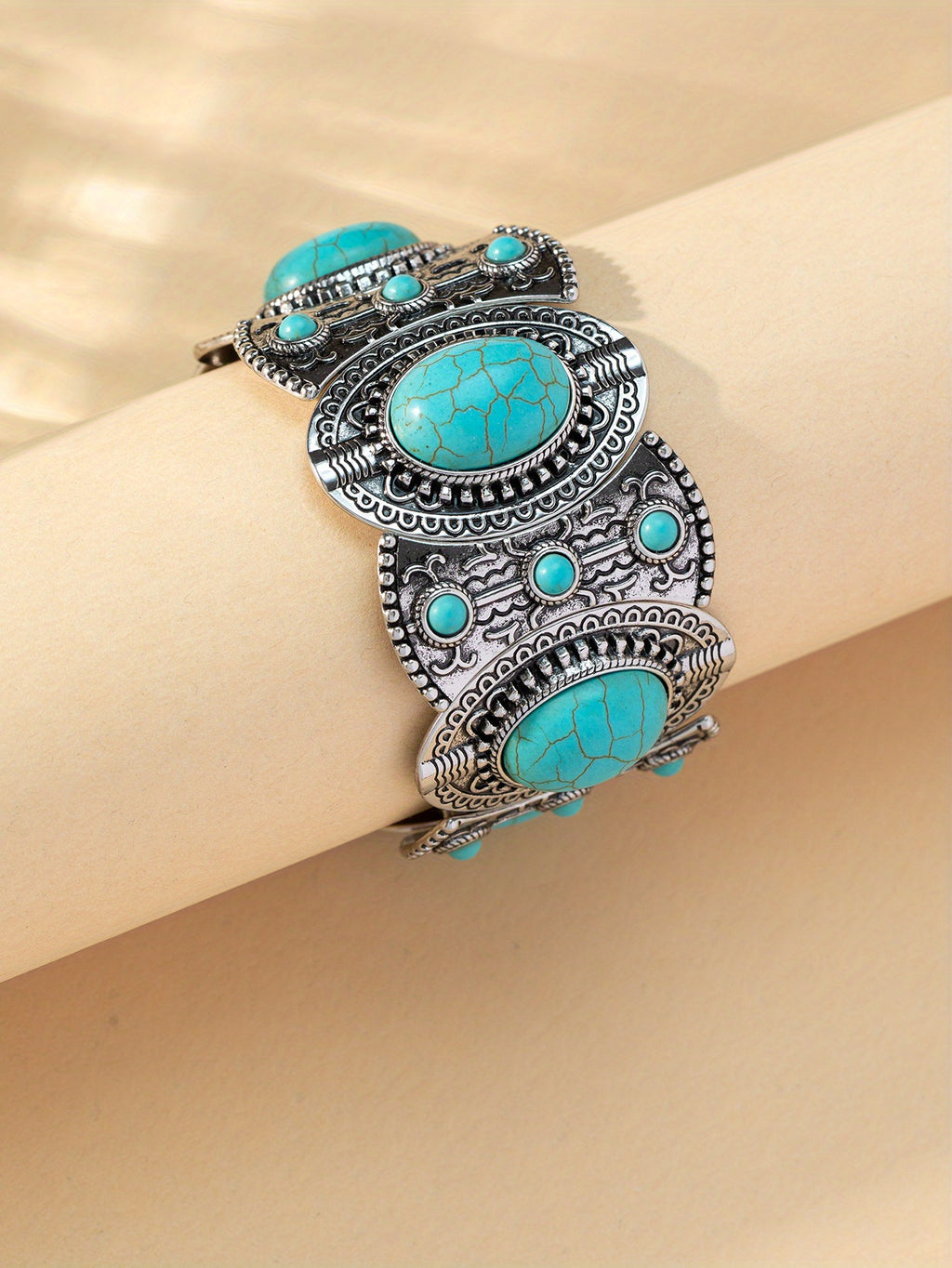 Stylish Turquoise Ethnic Bracelet – Comfortable Fit