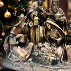 Centro de mesa para Nochebuena/Expositor de iglesia/Decoración clásica de hogar europeo/Regalo navideño cristiano/Obra de arte religiosa de coleccionista