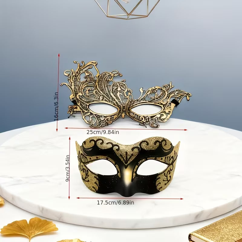 Couple Makeup Ball Mask Set
