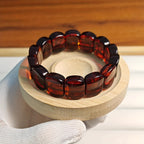Pulsera de Ámbar Rojo Natural con Cuentas – Estilo Bohemio