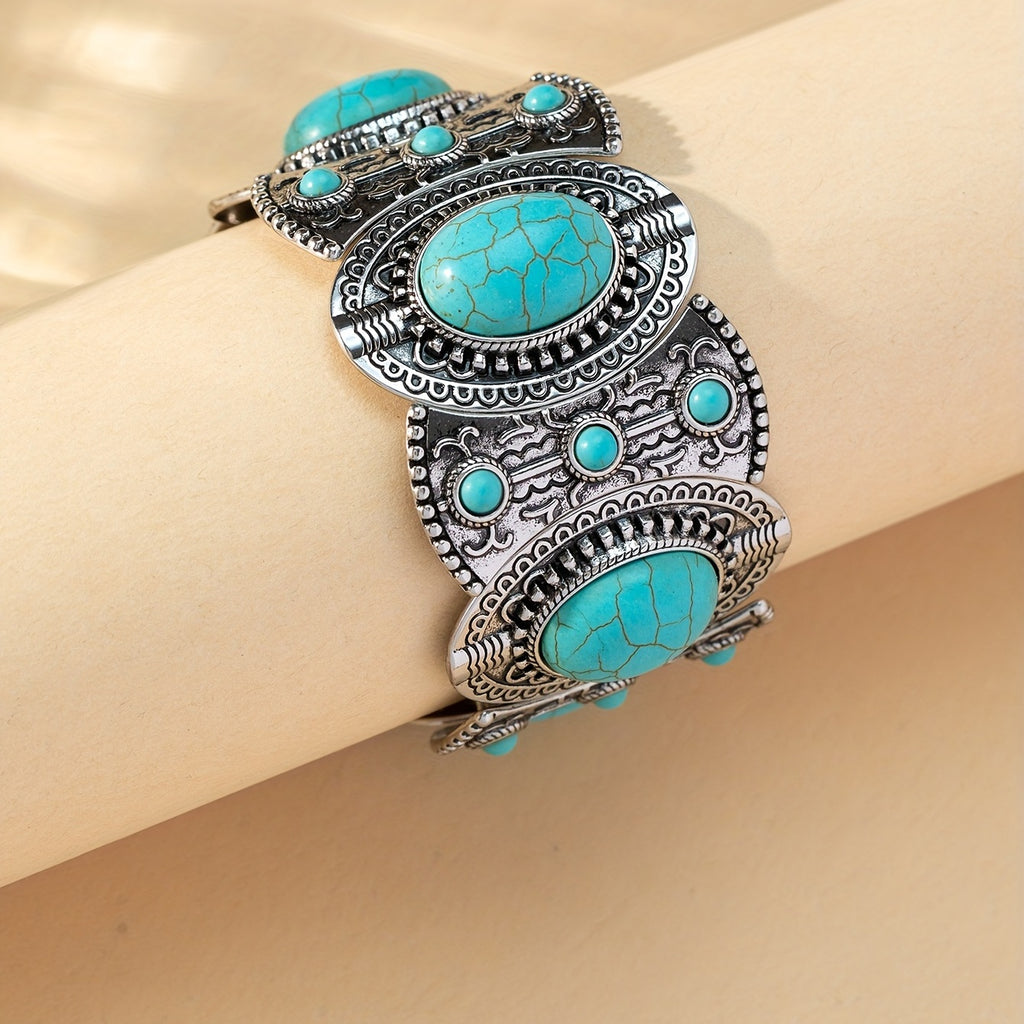 Stylish Turquoise Ethnic Bracelet – Comfortable Fit