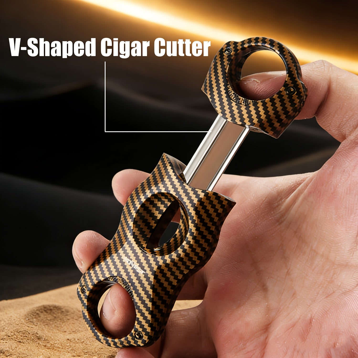 Dual-Purpose Torch Lighter with V Cutter