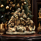 Centro de mesa para Nochebuena/Expositor de iglesia/Decoración clásica de hogar europeo/Regalo navideño cristiano/Obra de arte religiosa de coleccionista