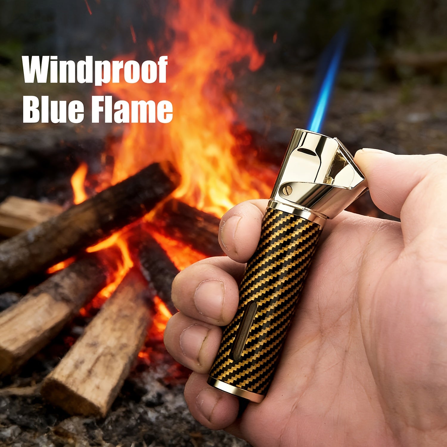 Dual-Purpose Torch Lighter with V Cutter