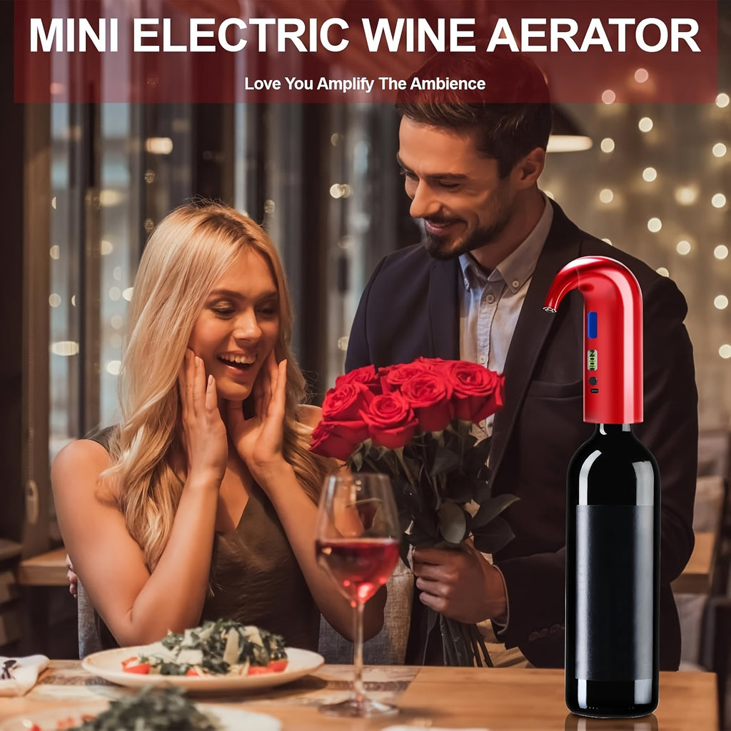 Set de aireador, decantador y dispensador de vino eléctrico mini