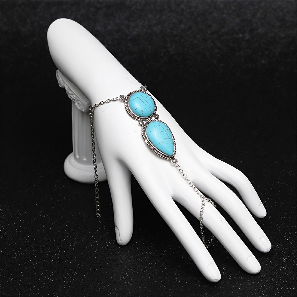 Pulsera Personalidad Bohemia Turquesa Manoplas