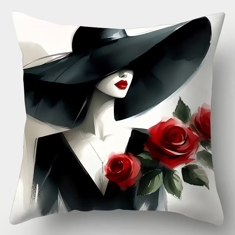 Fronhas de almofada com design de rosas e Mulheres Modernas