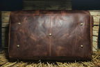 Leather Duffel Bag with shoe Compartment men Weekender overnight Bag - World Gifts