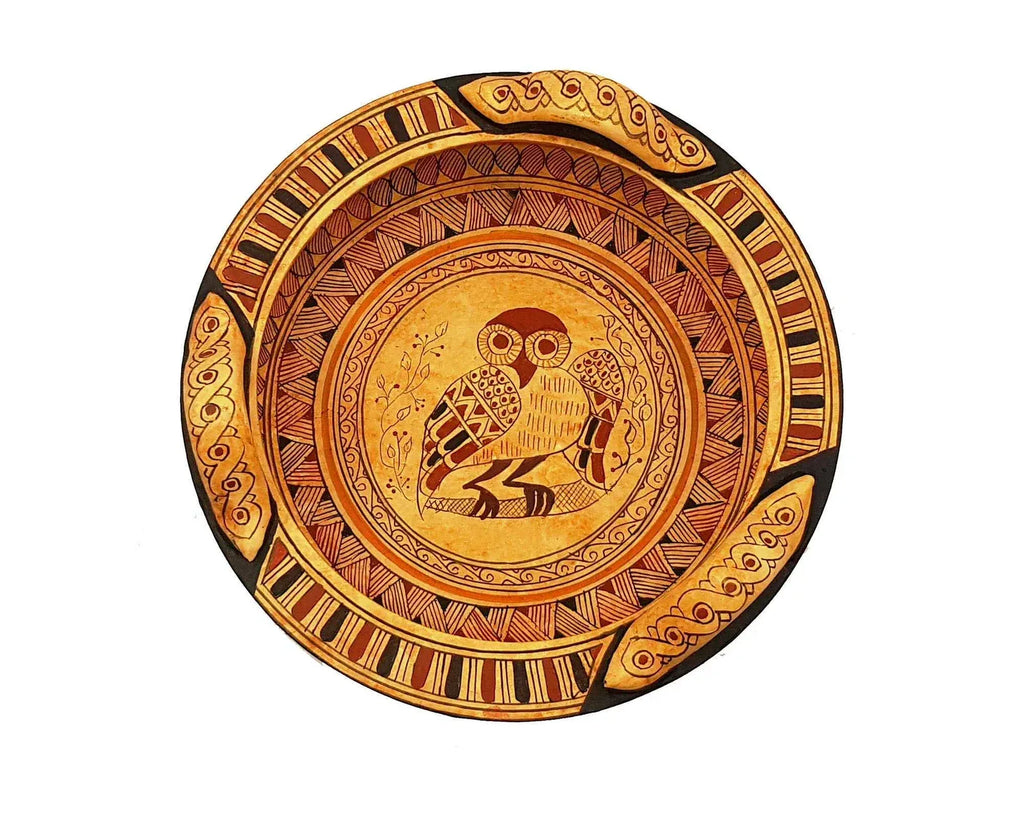 Greek geometric ceramic basket - World Gifts