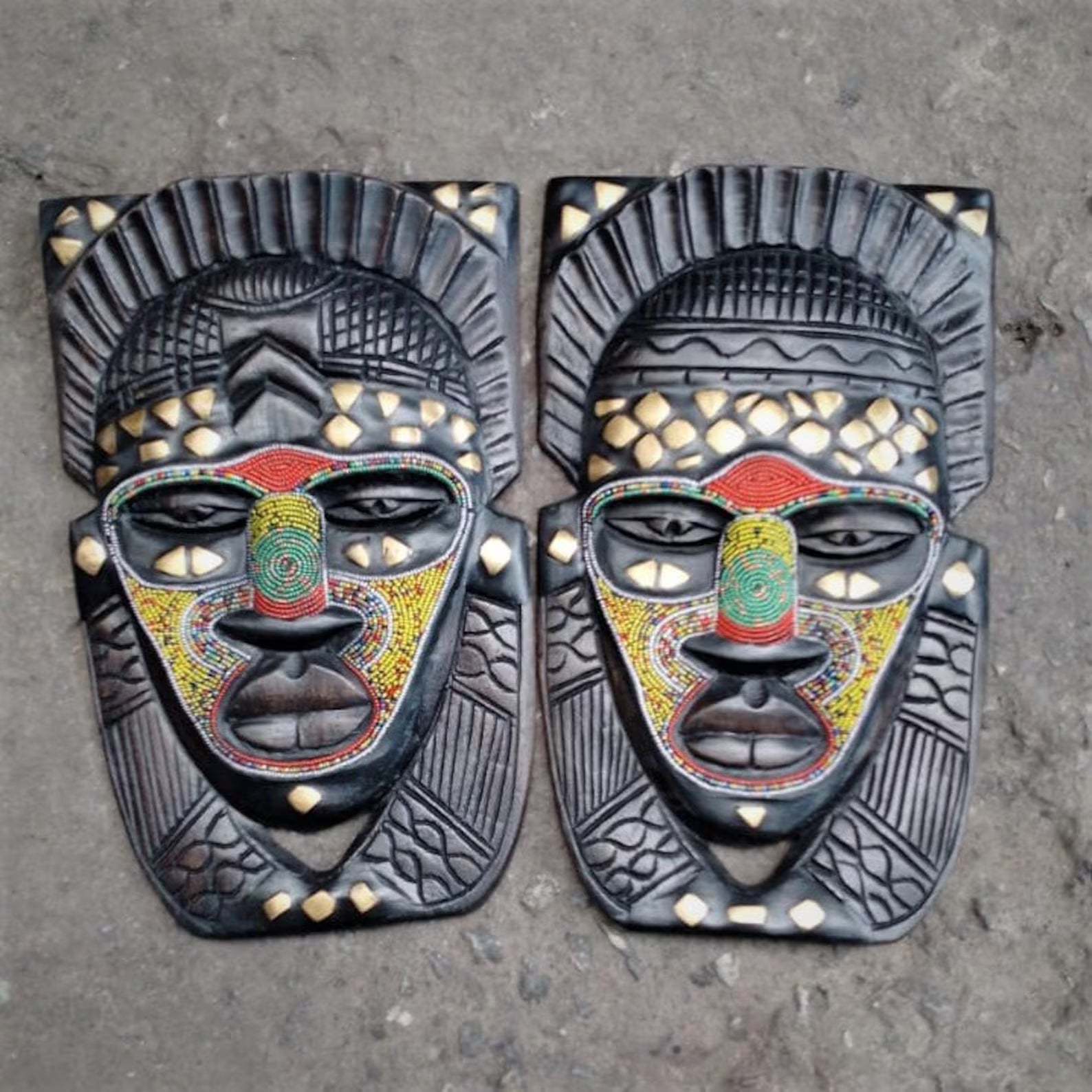 Authentic African Mask Sculpture (Nigerian Original) - World Gifts
