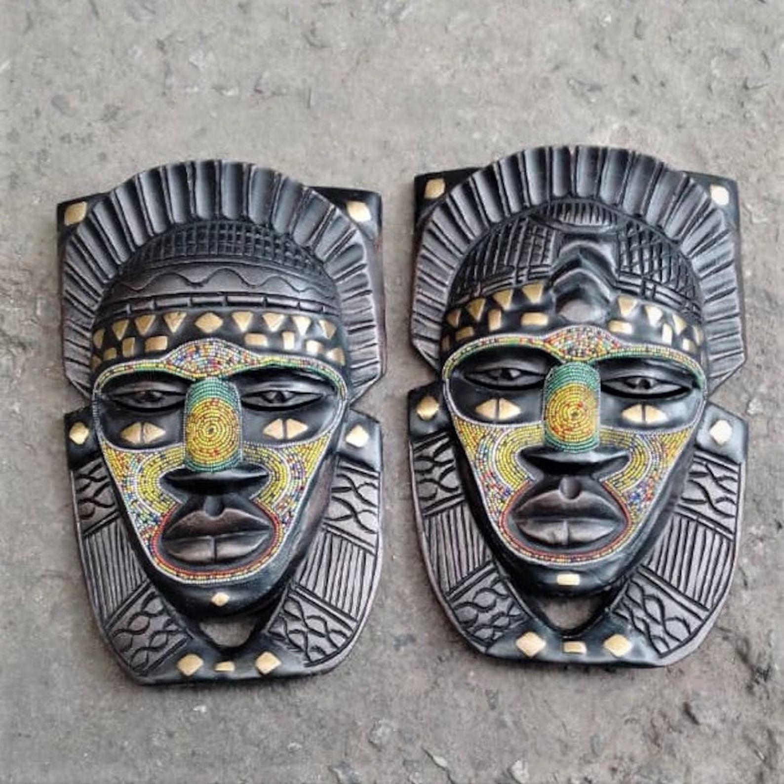 Authentic African Mask Sculpture (Nigerian Original) - World Gifts