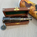 Brass Telescope, Engraved Spyglass, Pirate Telescope, Fathers Day Gift, Gift For Husband, Son Gift, steampunk Gift - World Gifts