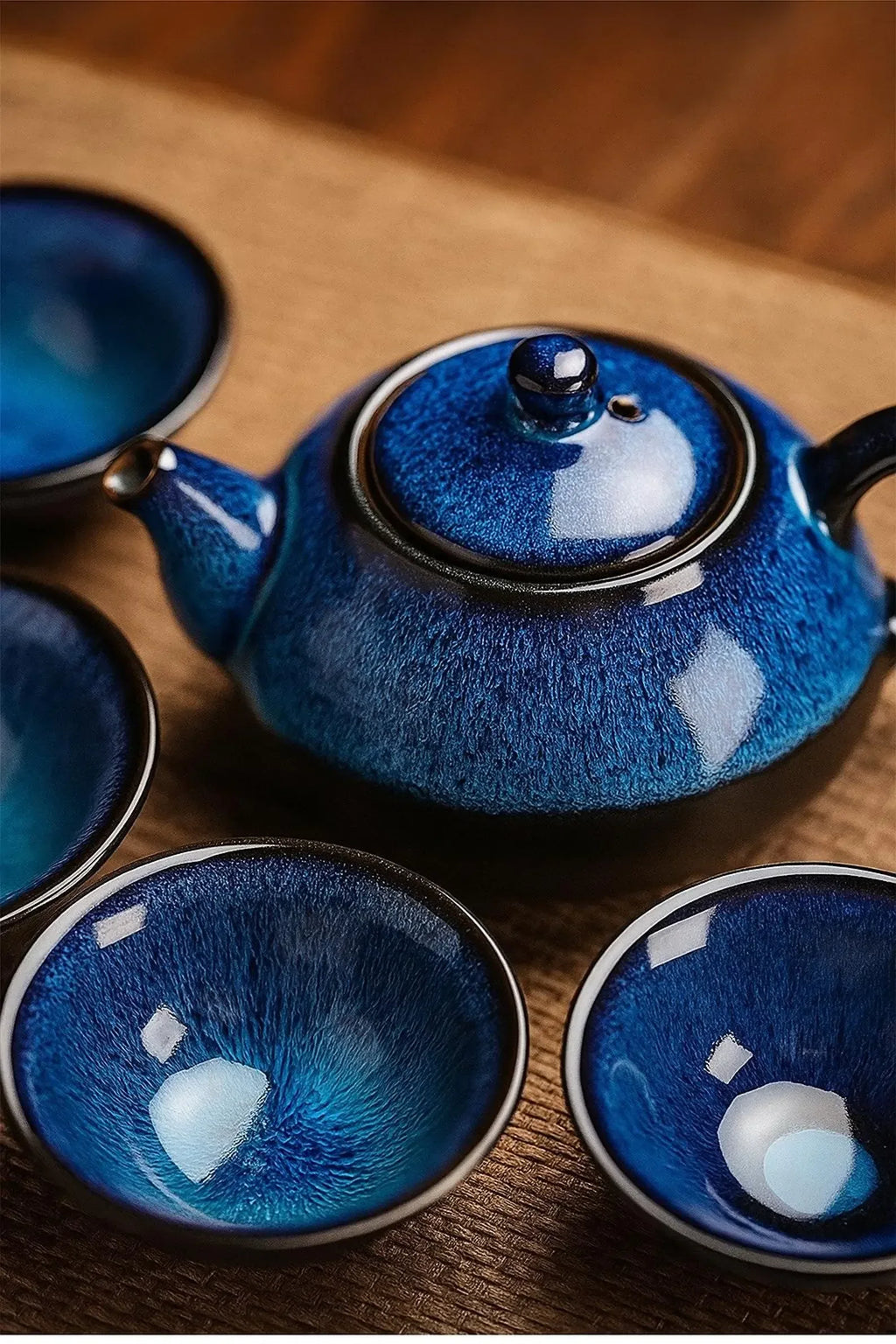 Hand-Splattered Glaze, Gift for Asian Tea Ceremony - World Gifts