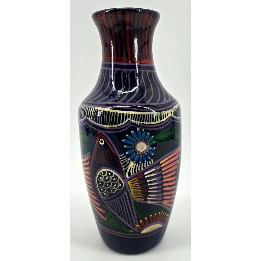 Vintage hand-painted red ceramic Talavera Mexican - World Gifts