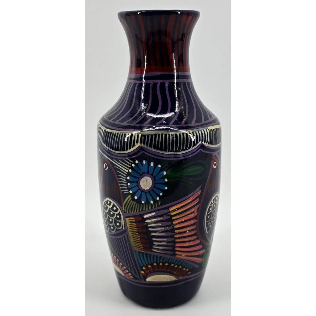 Vintage hand-painted red ceramic Talavera Mexican - World Gifts