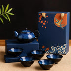 Hand-Splattered Glaze, Gift for Asian Tea Ceremony - World Gifts
