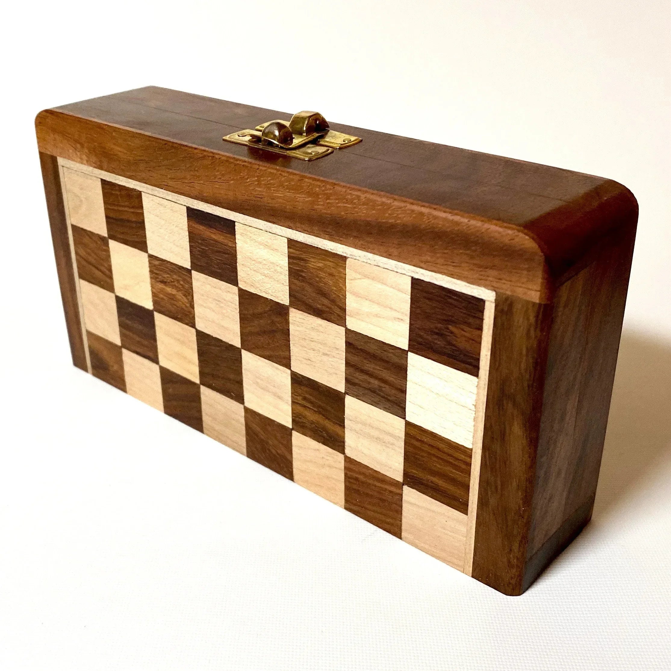 Handmade Magnetic Folding Wooden Chess Set Personalised Travel Strategy Game - World Gifts