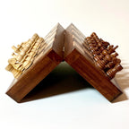 Handmade Magnetic Folding Wooden Chess Set Personalised Travel Strategy Game - World Gifts