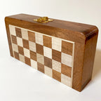 Handmade Magnetic Folding Wooden Chess Set Personalised Travel Strategy Game - World Gifts