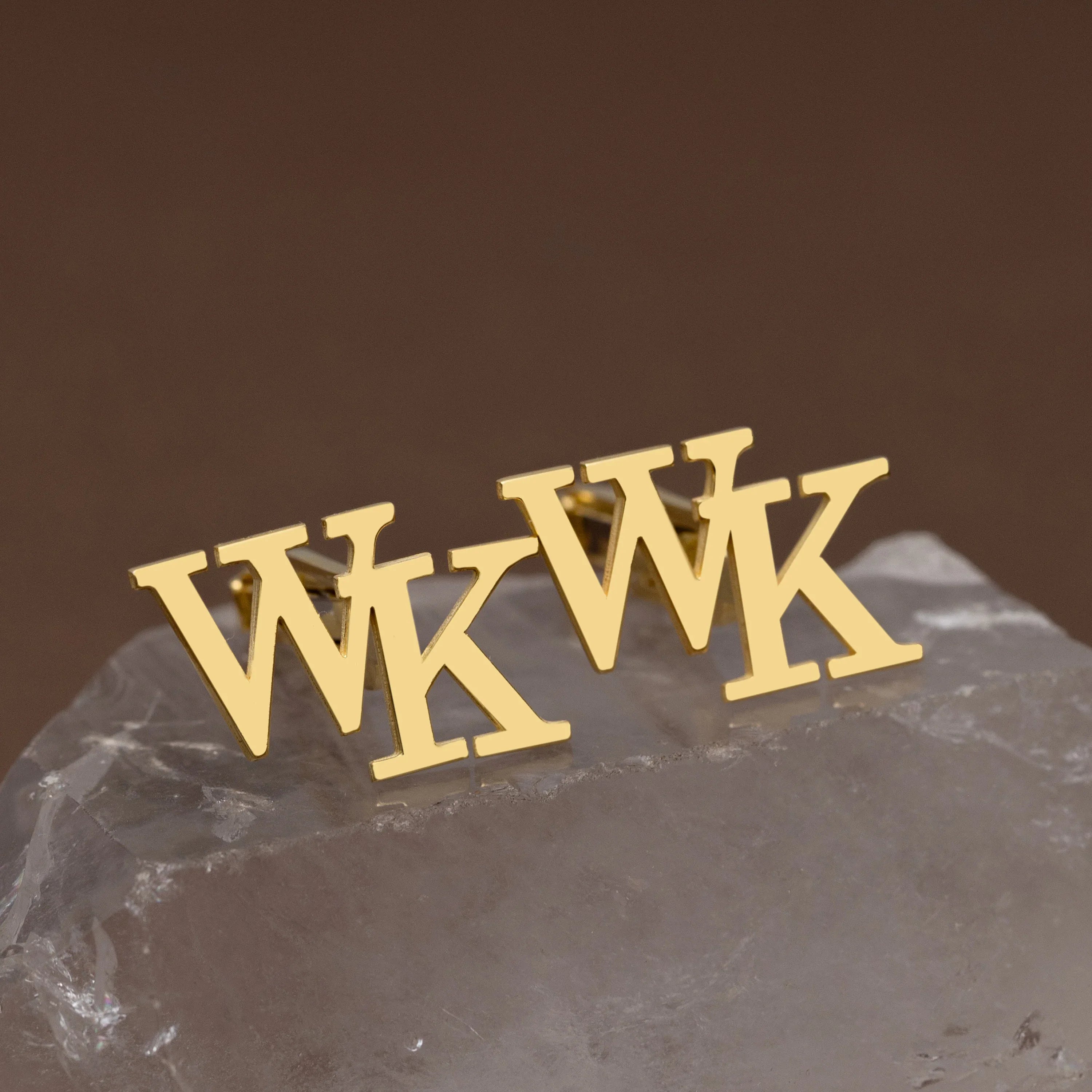 Personalized Sterling Silver Initial Cufflinks for Groom Wedding Gift - World Gifts