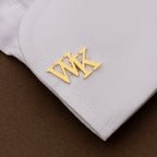 Personalized Sterling Silver Initial Cufflinks for Groom Wedding Gift - World Gifts