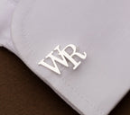 Personalized Sterling Silver Initial Cufflinks for Groom Wedding Gift - World Gifts