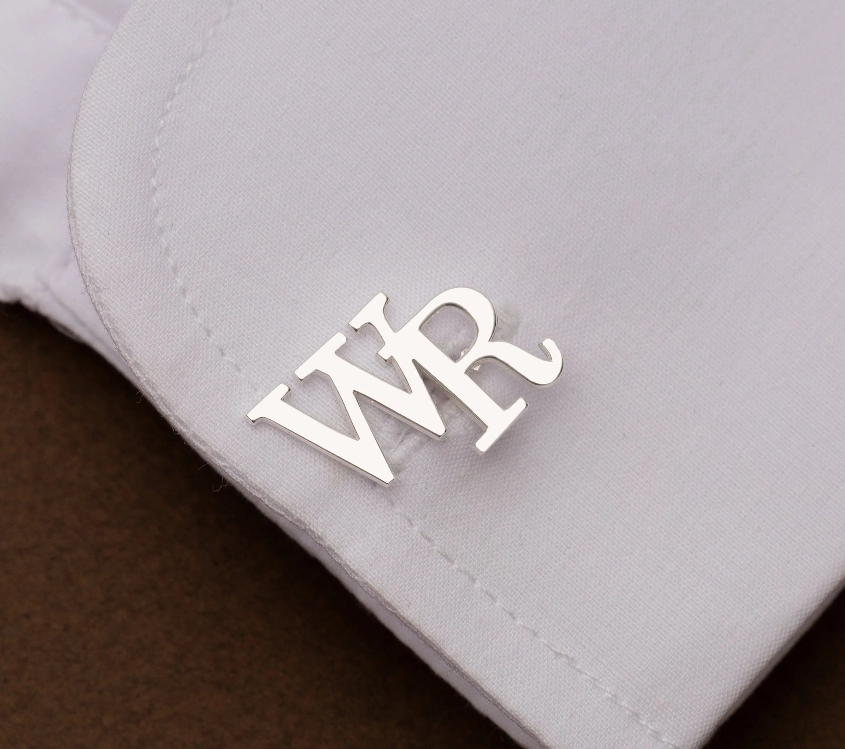 Personalized Sterling Silver Initial Cufflinks for Groom Wedding Gift - World Gifts