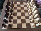 Handcrafted Walnut Maple Wooden Chess Set With Storage Box - World Gifts