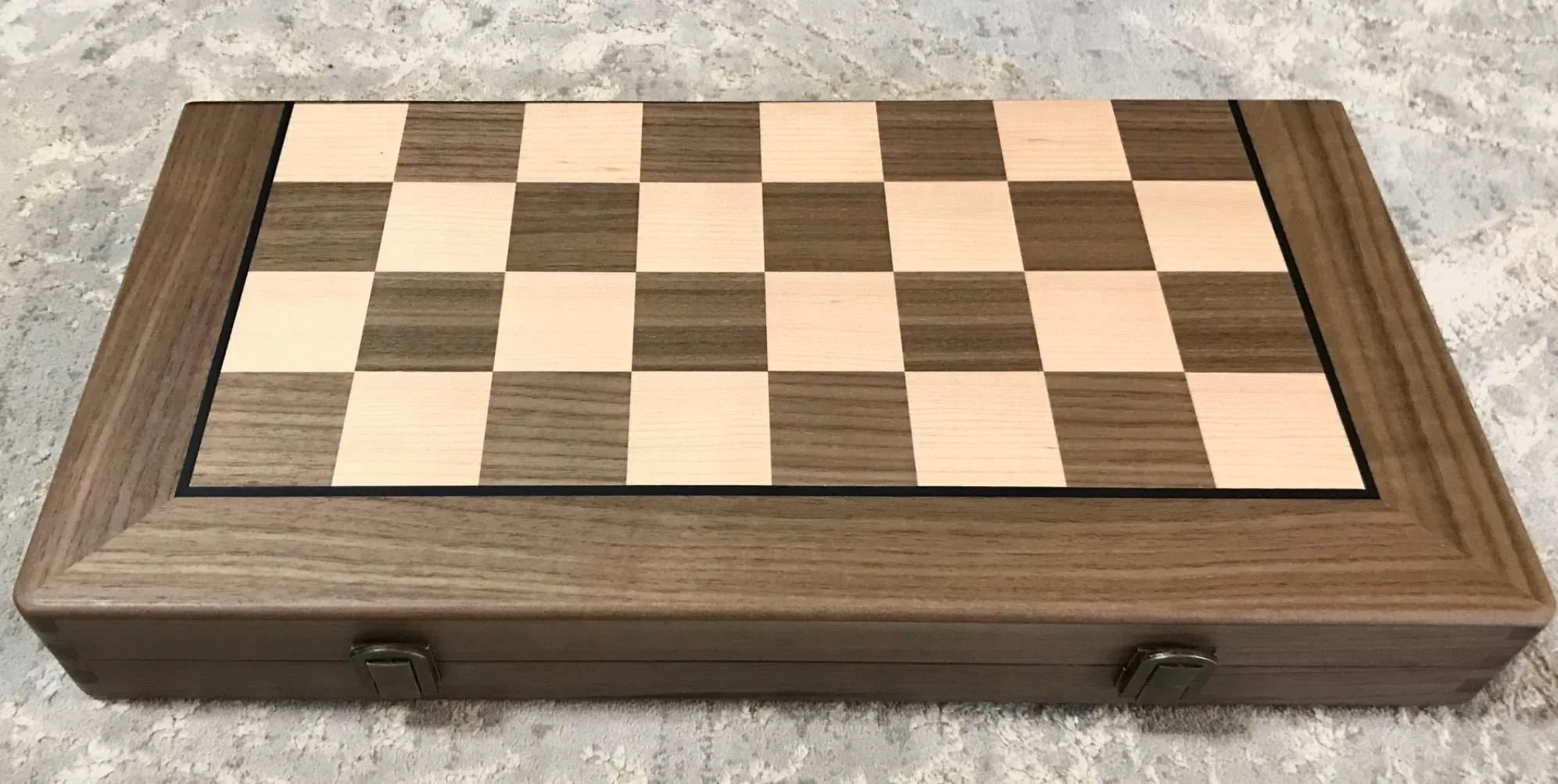 Handcrafted Walnut Maple Wooden Chess Set With Storage Box - World Gifts